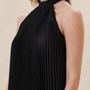 Elegant Black Pleated Blouse